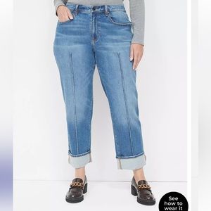 Lane Bryant Relaxed Straight Jean with Seam Detail